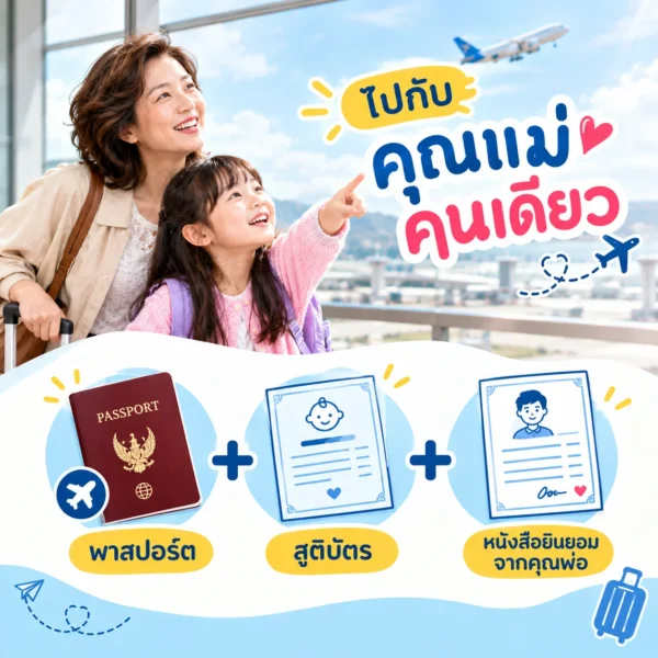 เด็กไปกับคุณแม่คนเดียว